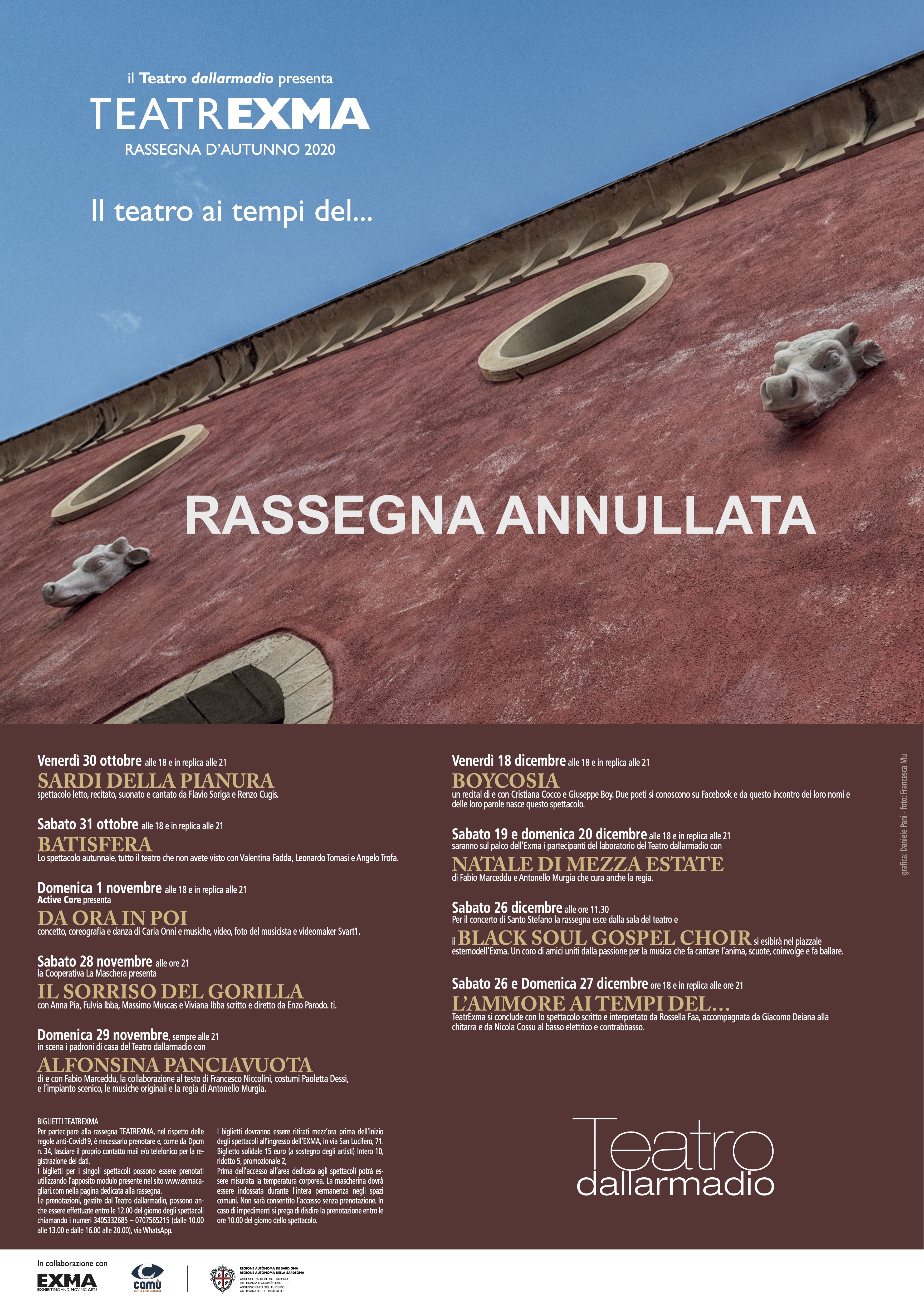 TEATREXMA, rassegna d’autunno ANNULLATA